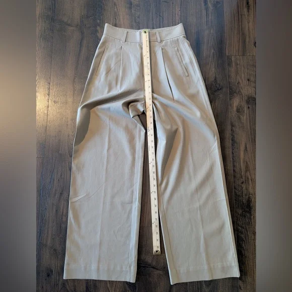 Everlane The Way-High Drape Pant Ash Brown Size 2 Short - Picture 10 of 11